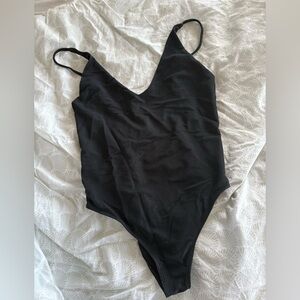 NWOT Beach Riot Reese Black Ribbed One-Piece Swimsuit
